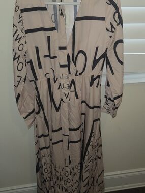 CBR Beige Dress with Black Lettering